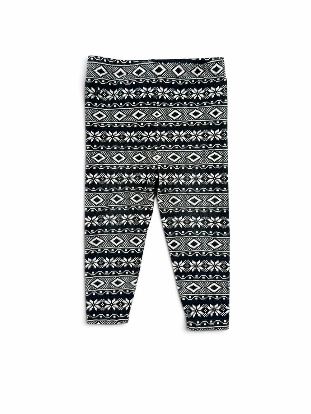 Ralph Lauren Baby Fair Isle Snowflake Leggings Black White 18 Months